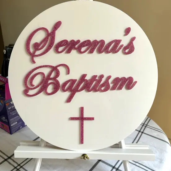 God Bless Welcome Sign – Laser Etched Signage for Religious Celebrations Evermore Gifts & Favours