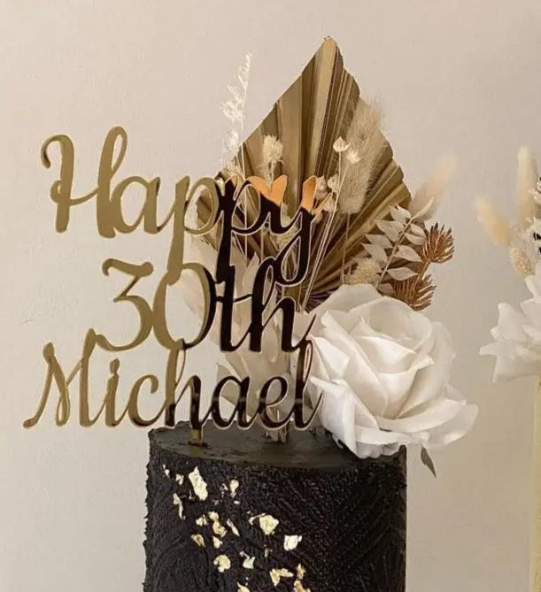 Happy 30th Cake Topper – Personalised for Kids’ Birthdays Evermore Gifts & Favours