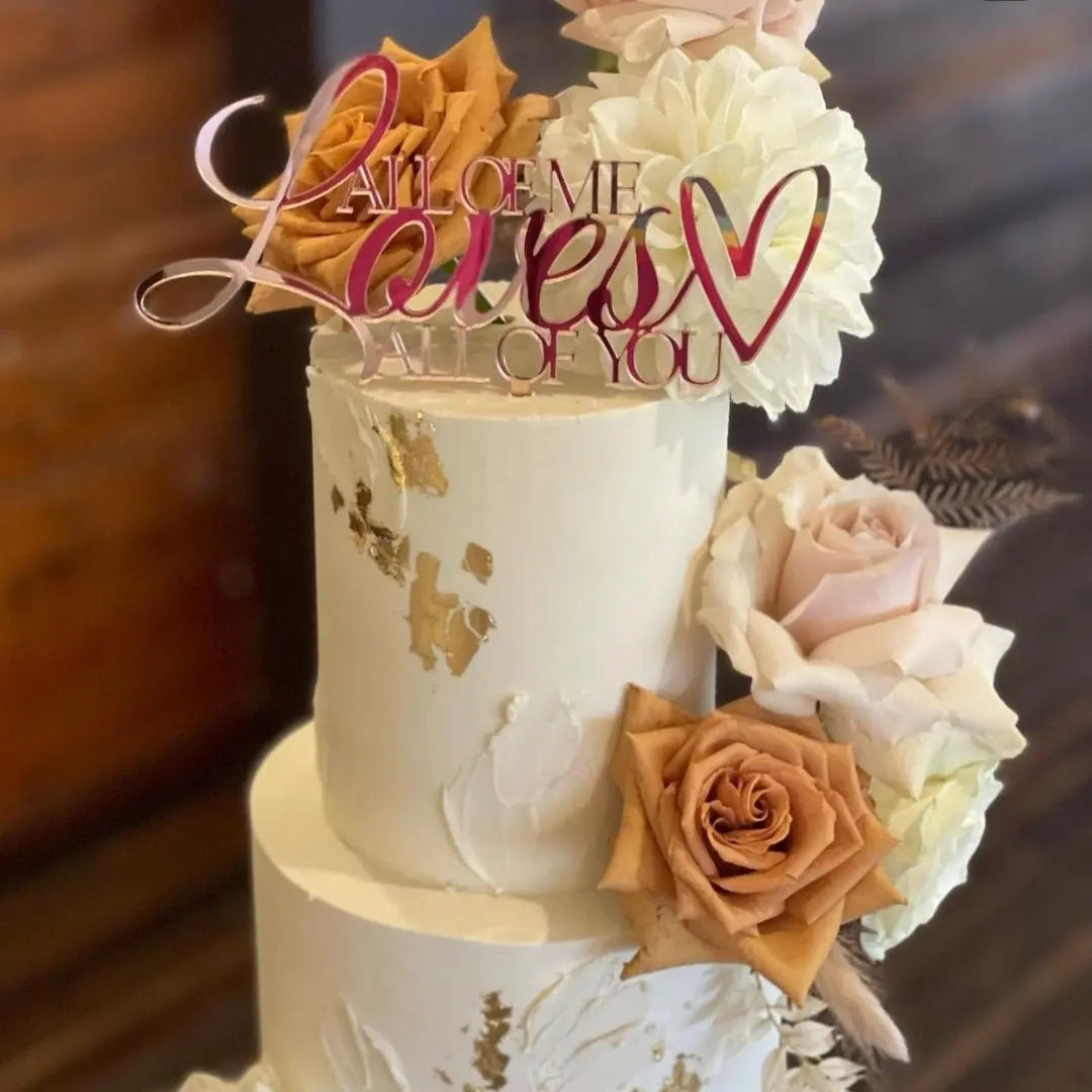 Minimalist Wedding Cake Topper – Clean Script, Elegant Style Evermore Gifts & Favours