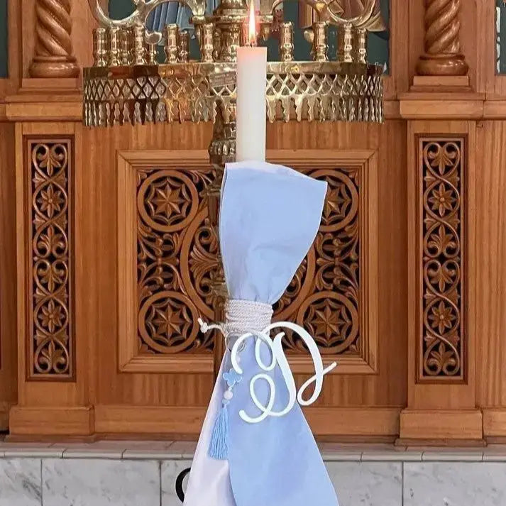 Orthodox candle – Personalised Tags for Faith-Based Favours – 100mm Evermore Gifts & Favours