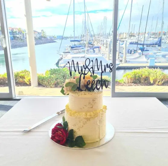 Acrylic Heart Cake Topper – Custom Colours for Romantic Themes Evermore Gifts & Favours