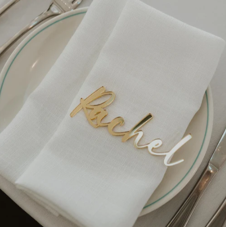 Minimalist Wedding Place Cards – Personalised Names in Clean Design