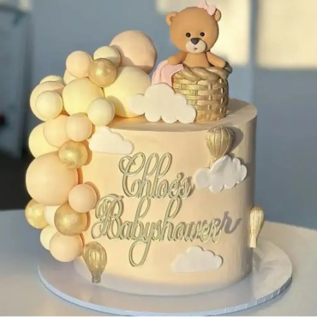 Baby Shower Front Topper | Personalised Acrylic Cake Charm Evermore Gifts & Favours