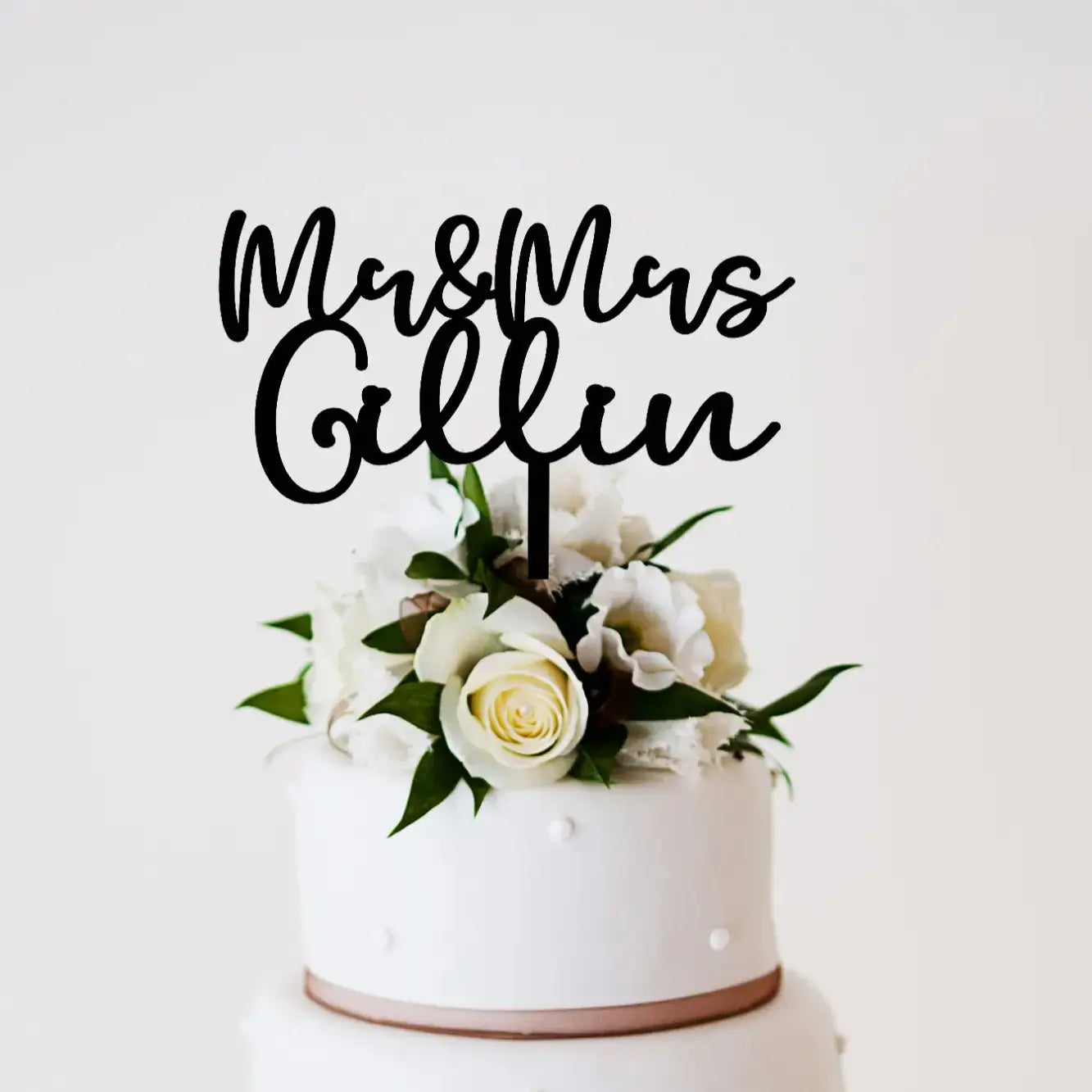 Mr and Mrs Name Cake Topper | Personalised Wedding Acrylic Evermore Gifts & Favours