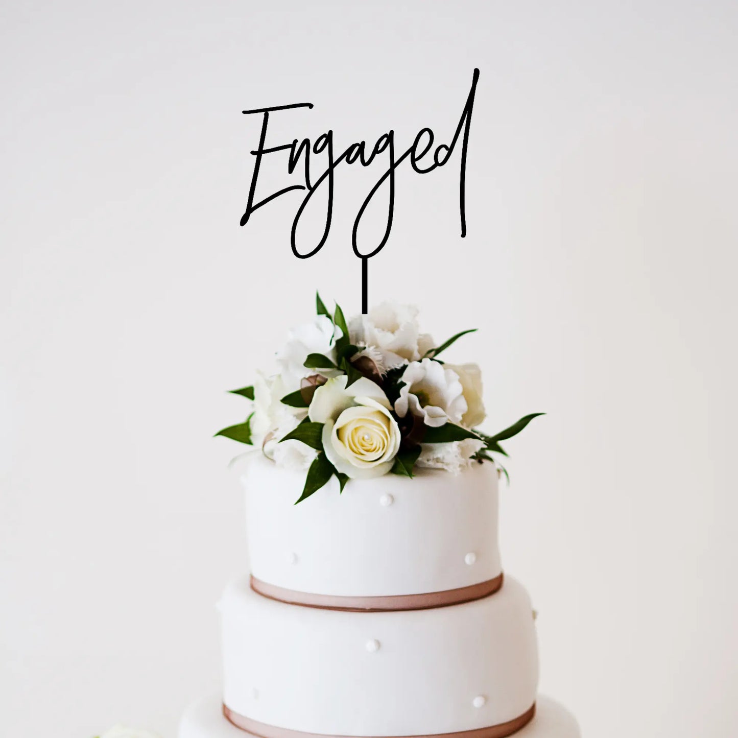 Engaged Cake Topper – Romantic Wedding Cake Decor Evermore Gifts & Favours