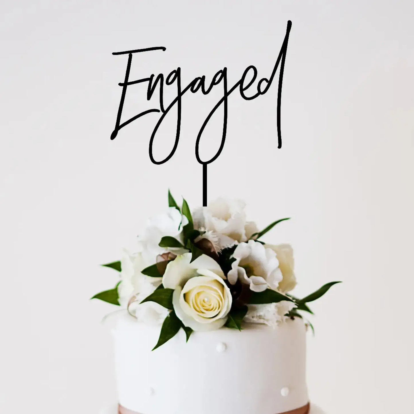 Engaged Cake Topper | Acrylic Engagement Party Cake Decor Evermore Gifts & Favours