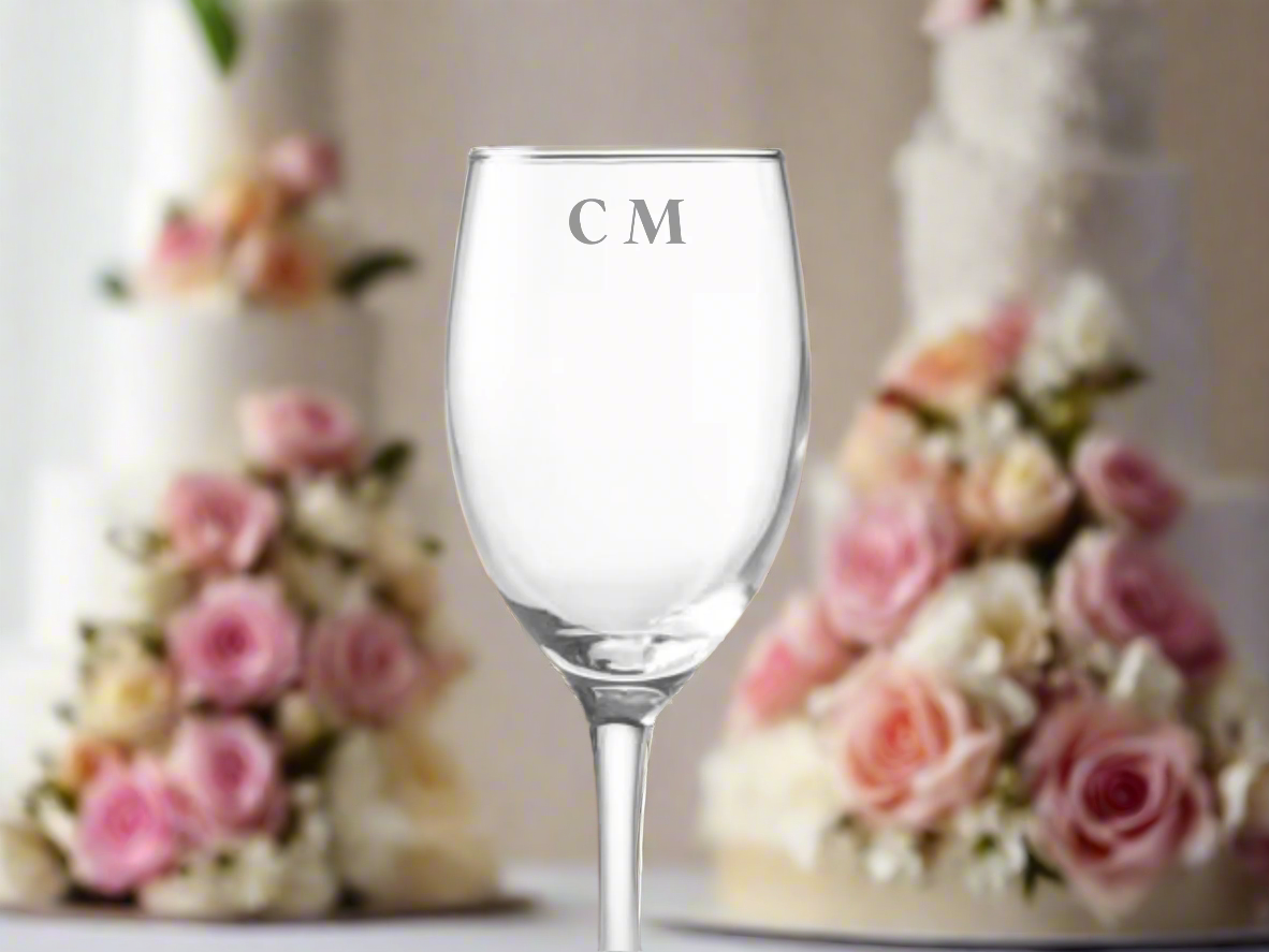 Engraved 250ml White Wine Glass – Custom Personalised Design