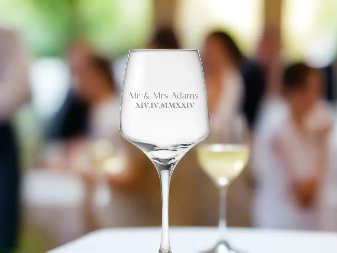 Personalised 400ml Red Wine Glass – Custom Etched Design Evermore Gifts & Favours