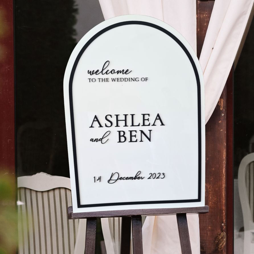 Wedding Welcome Signage | Personalised Acrylic Entrance Signs
