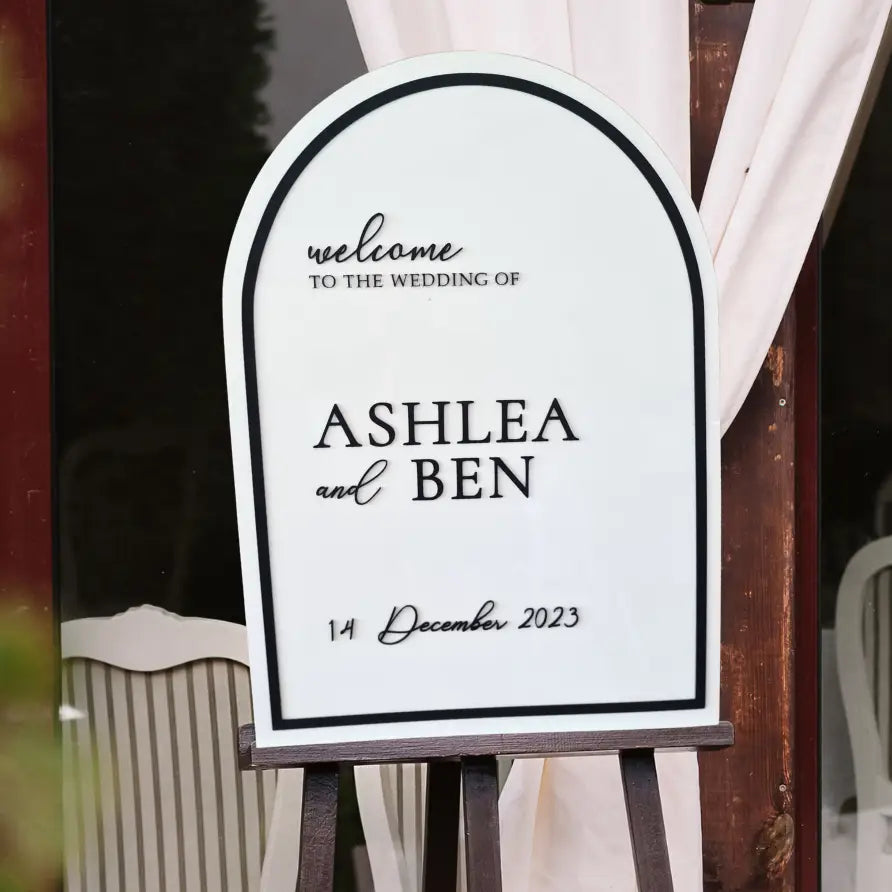 Wedding Welcome Signage | Personalised Acrylic Entrance Signs