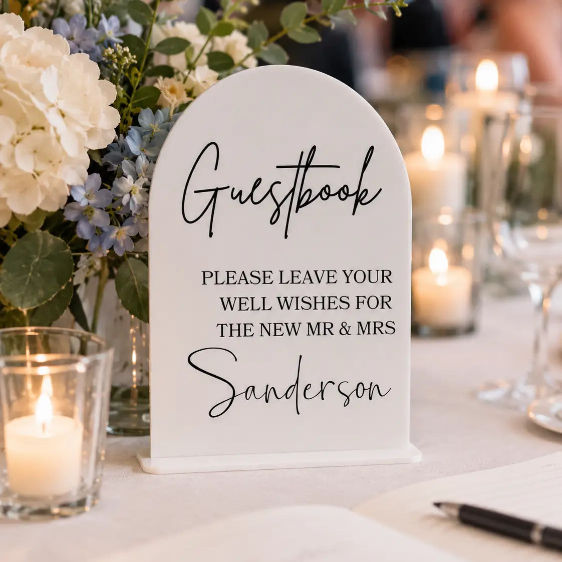 Acrylic Guestbook Signage | UV Printed Event Guest Book Sign