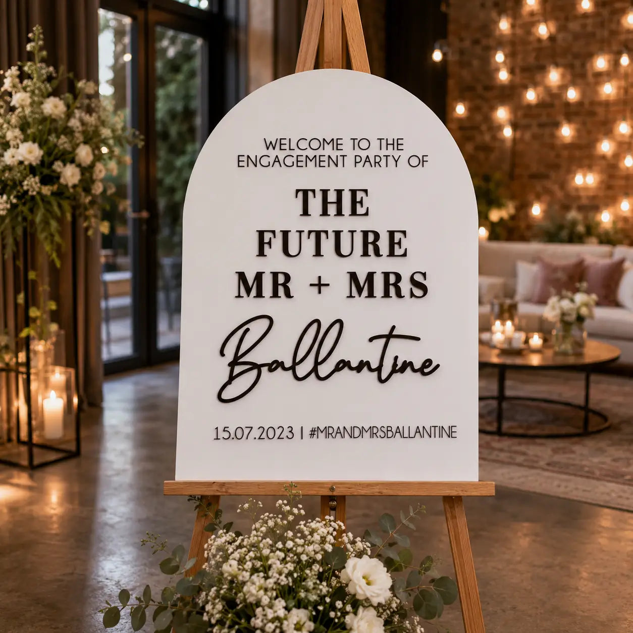Wedding Entrance Display Sign | Personalised Acrylic Welcome Board