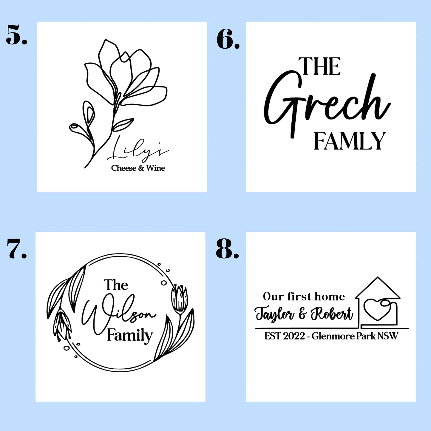 Personalised Timber Board – Great for Weddings or Housewarmings Evermore Gifts & Favours