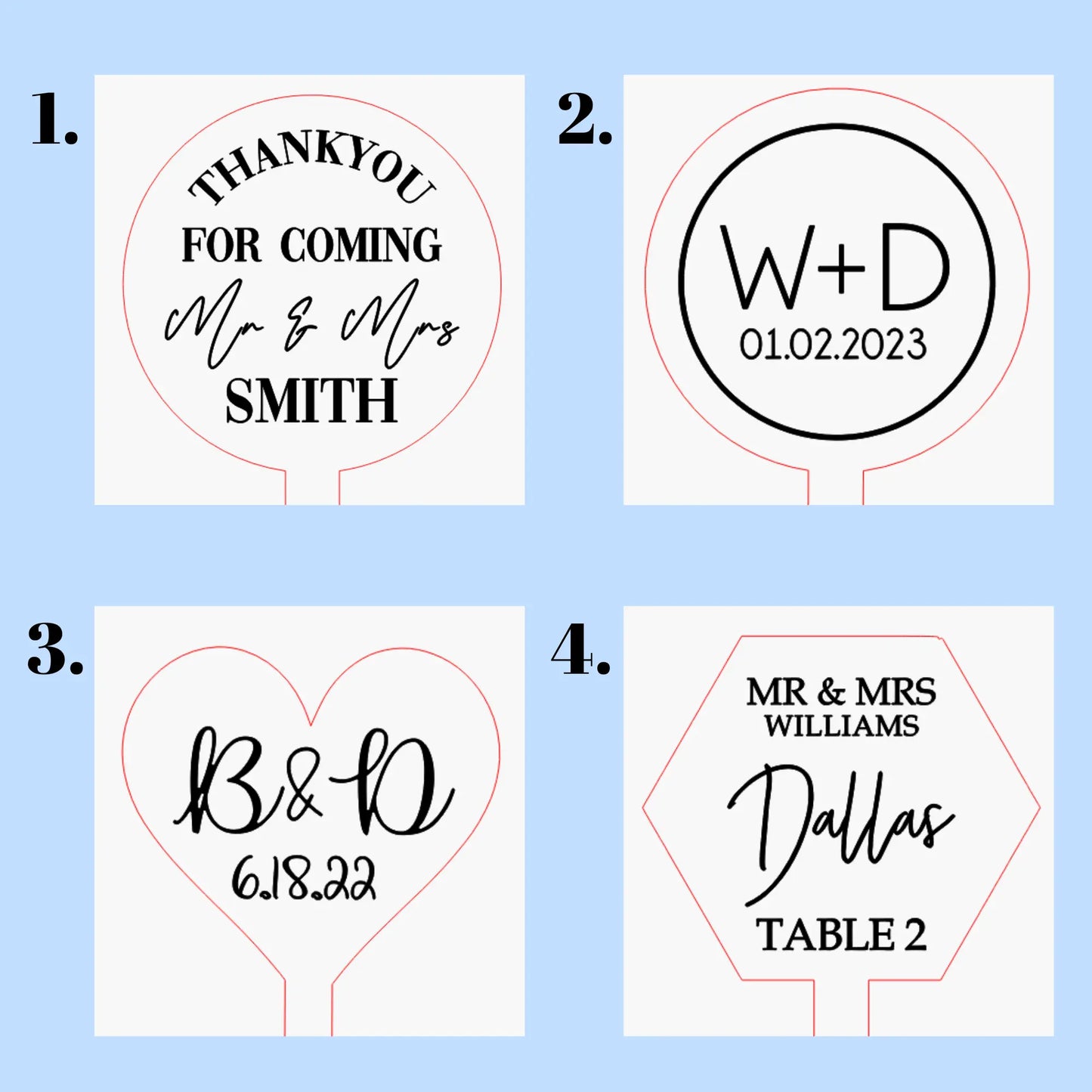 Bride & Groom Drink Stirrers – Elegant Custom Cocktail Accessories for Weddings Evermore Gifts & Favours