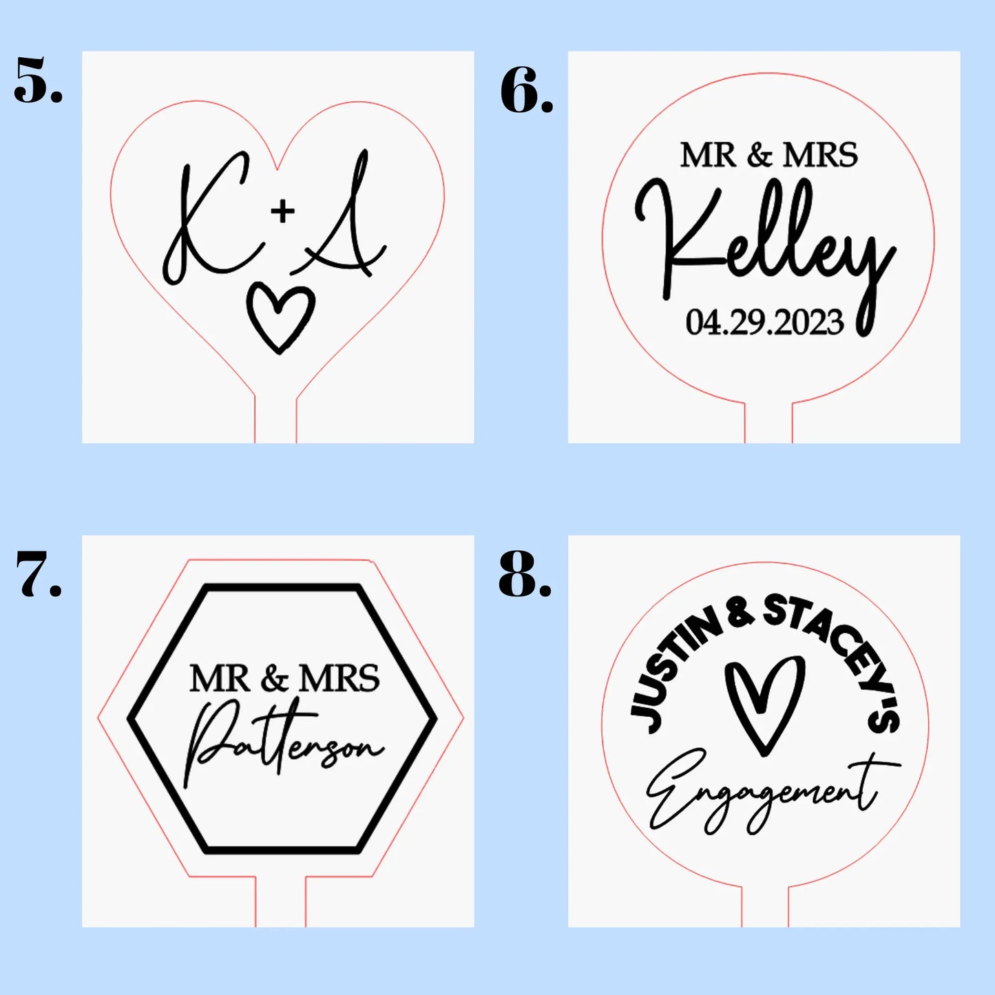 Bride & Groom Drink Stirrers – Elegant Custom Cocktail Accessories for Weddings Evermore Gifts & Favours