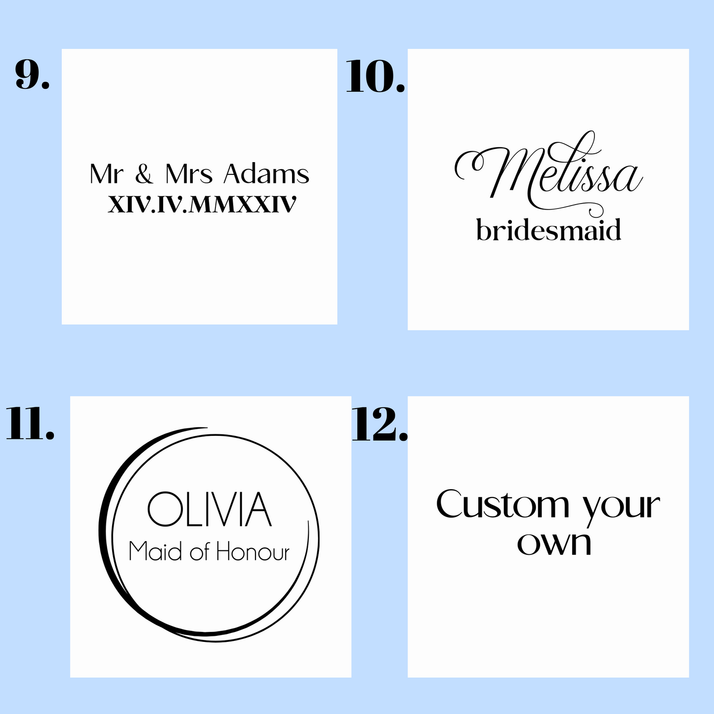 Engraved 250ml White Wine Glass – Custom Personalised Design