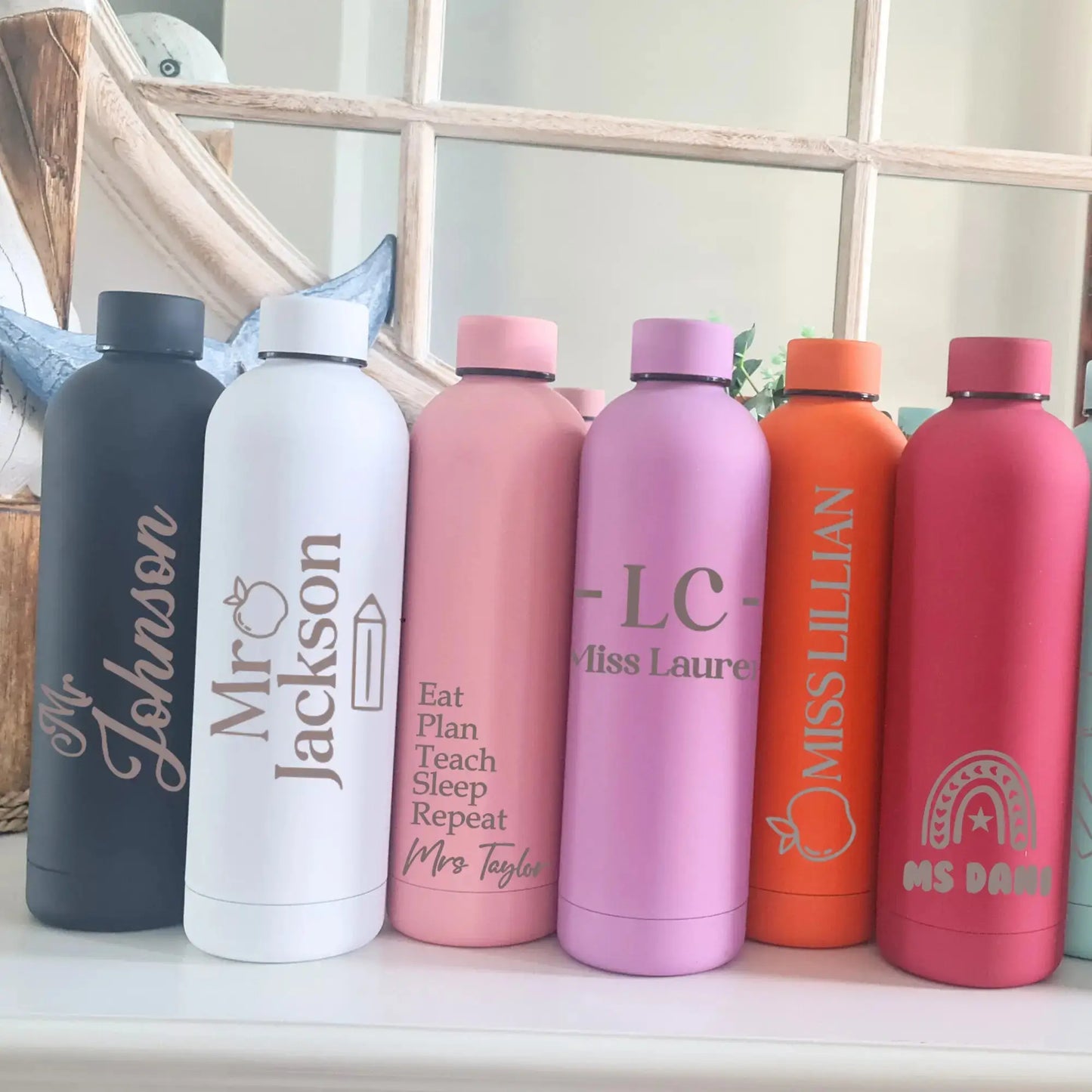 Engraved Stainless Steel Drink Bottle – Custom Name Design 750ml Evermore Gifts & Favours