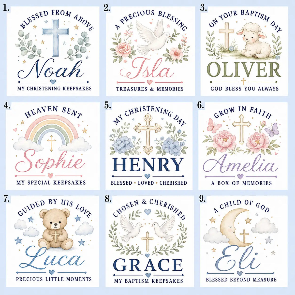 Christening Memory Box | Personalised Baptism Keepsake Box