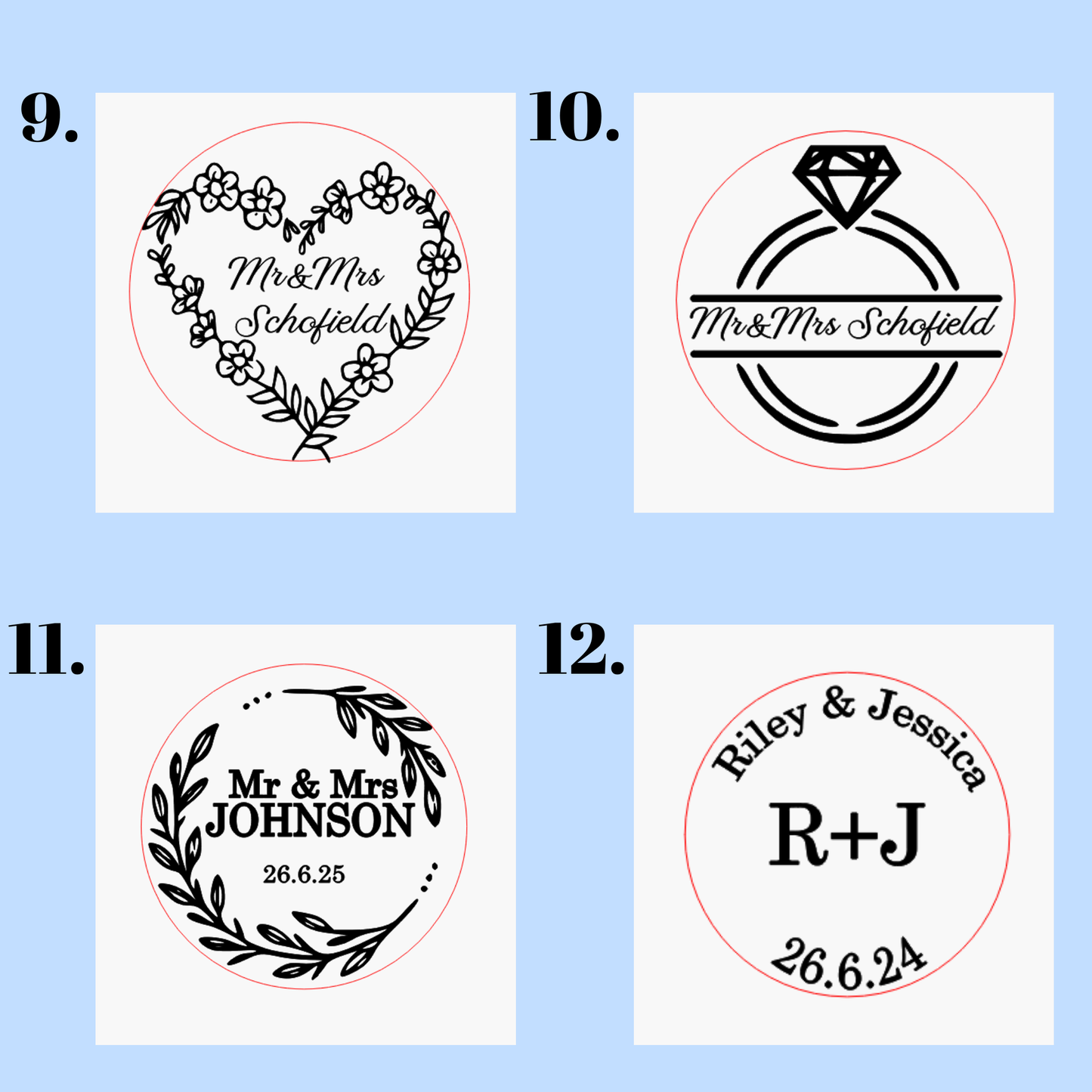 Wedding Ring Holder – UV Printed Box for Bride and Groom