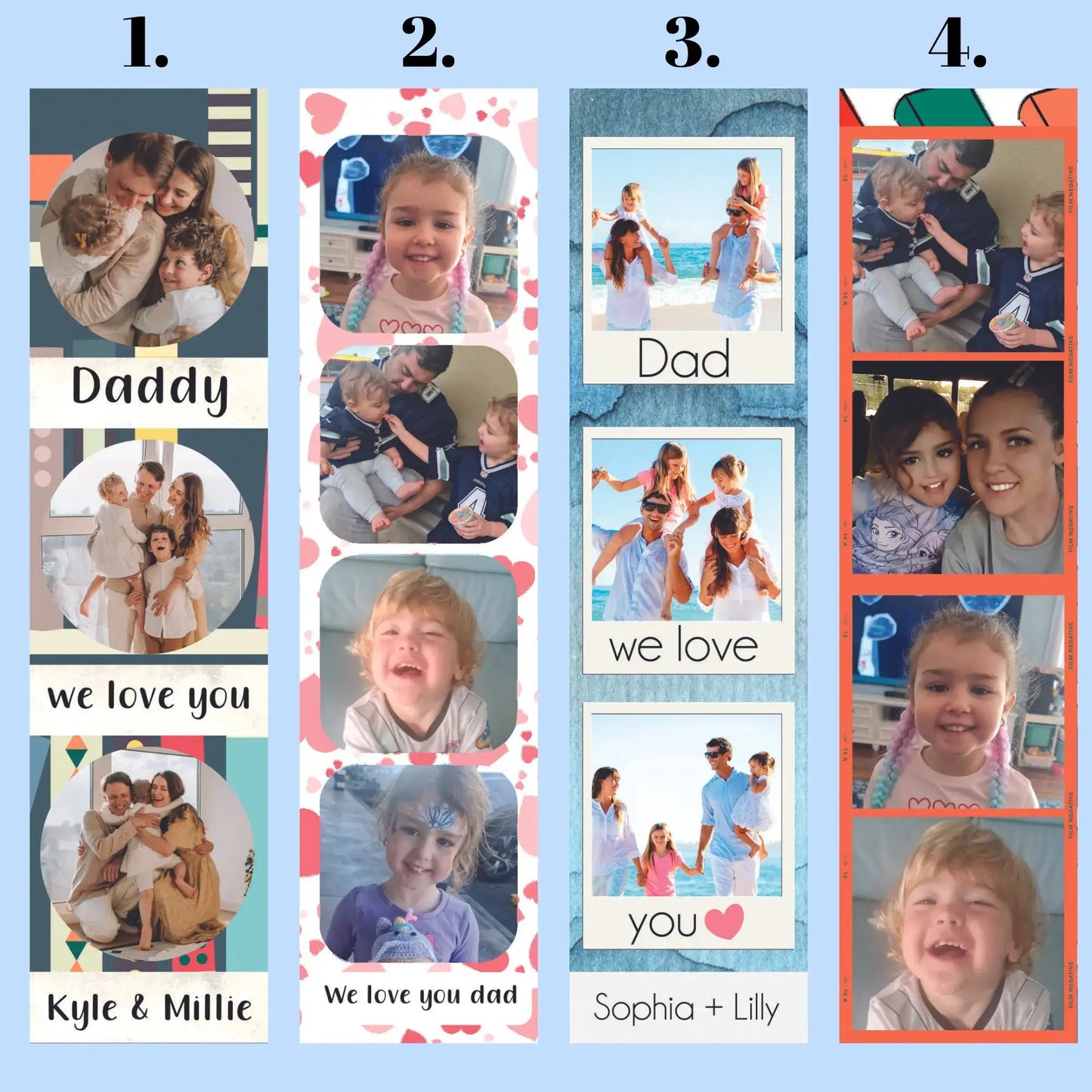 Photo bookmark personalised UV Printed | Custom Family Image Bookmark Evermore Gifts & Favours