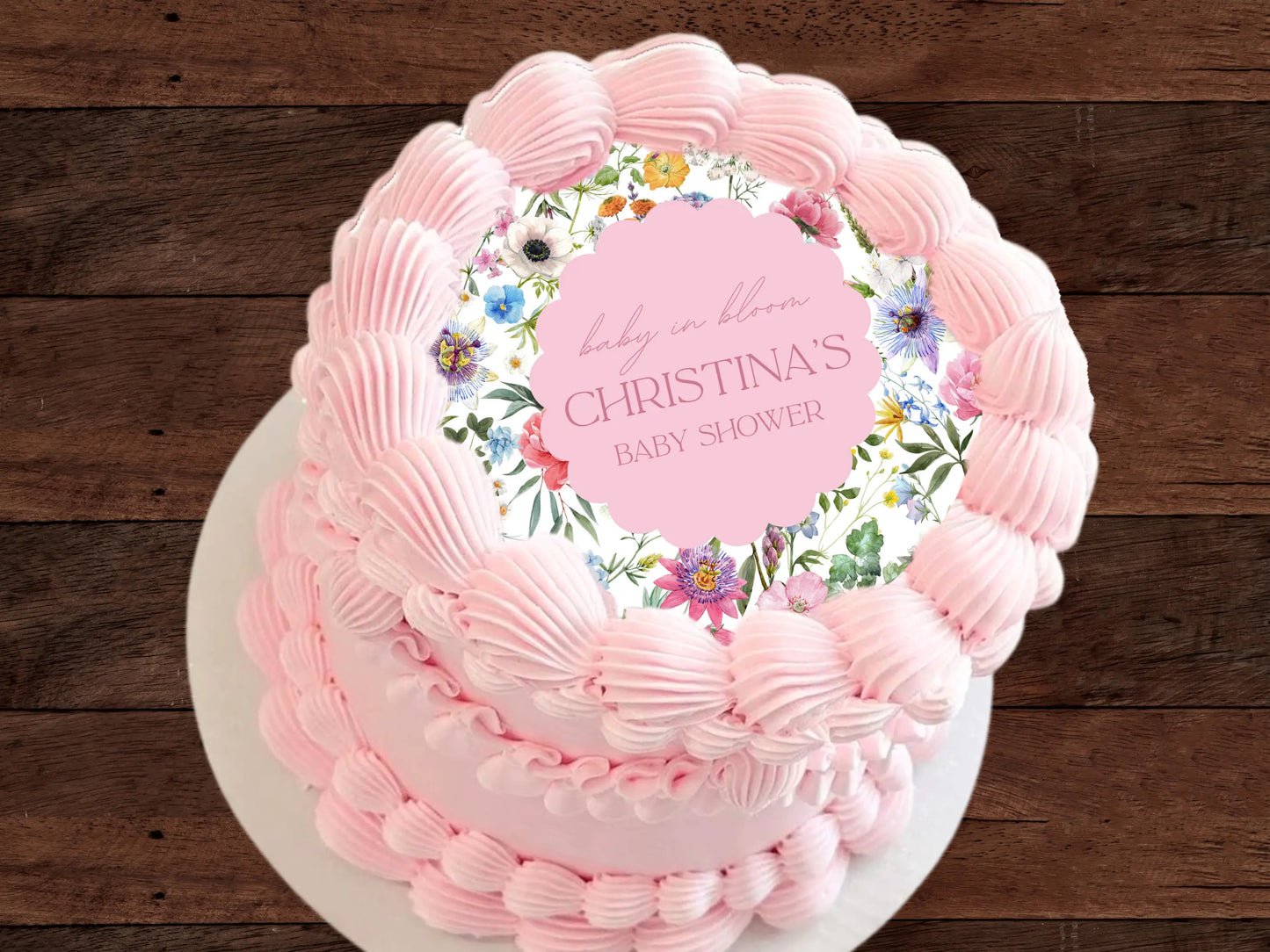 Personalised Baby Shower Cake Topper – Custom Acrylic or Timber Design Evermore Gifts & Favours