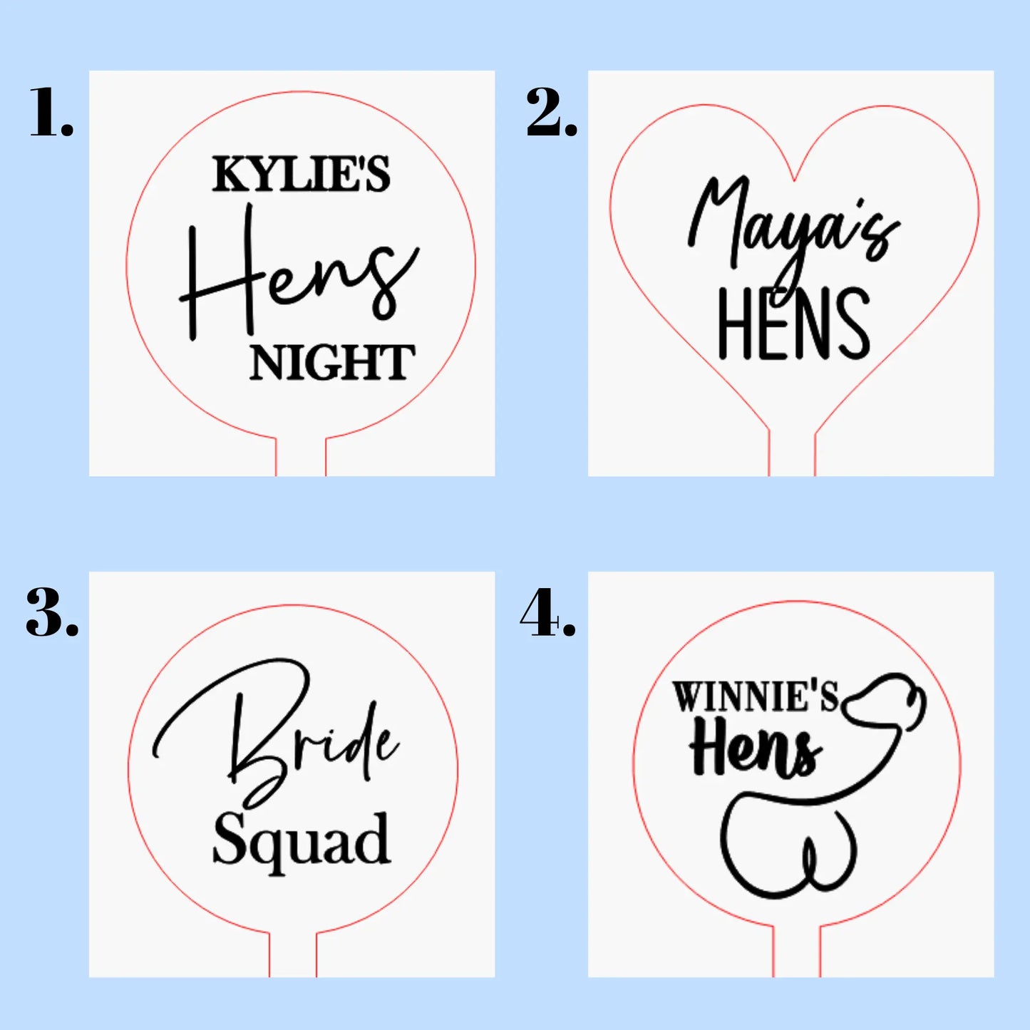 Personalised Birthday Drink Stirrers – Custom Acrylic Swizzle Sticks Evermore Gifts & Favours