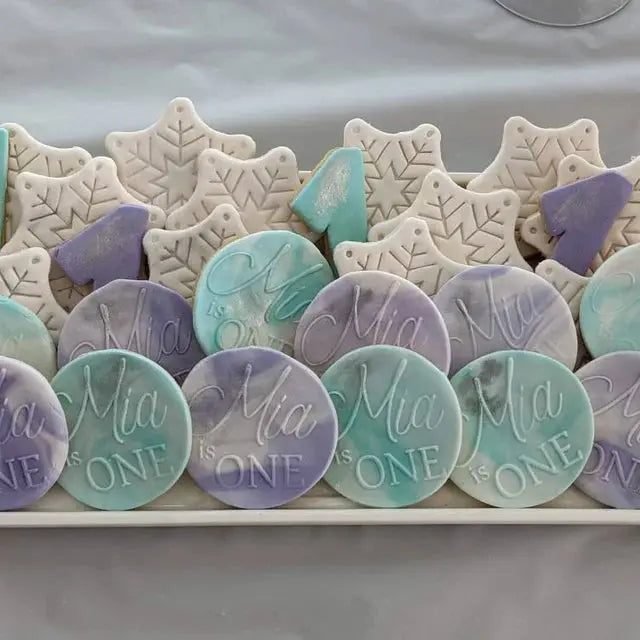 First Birthday Fondant Stamp – ‘One’ Cookie Debosser for Baby Party Treats Evermore Gifts & Favours