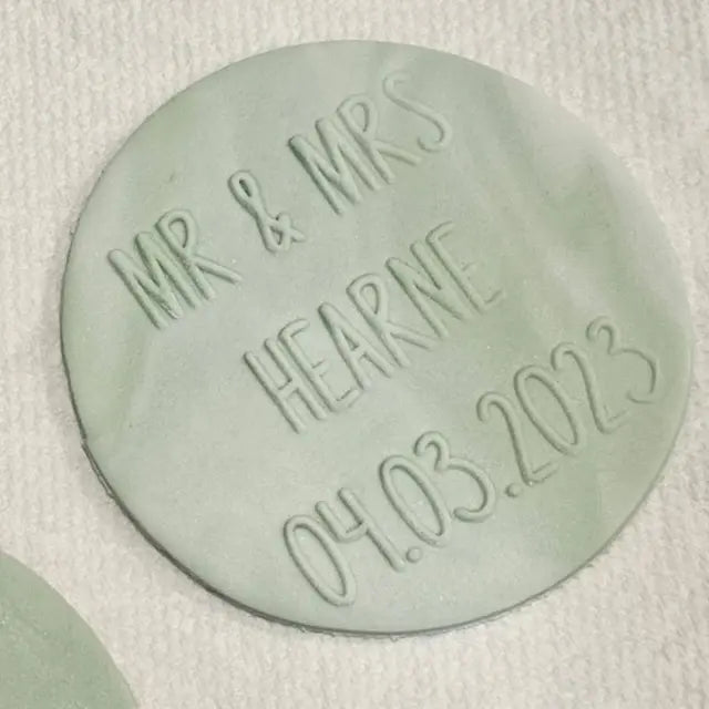 Wedding Cake Topper Fondant Stamp – Custom Cookie Debosser for Cakes and Treats Evermore Gifts & Favours