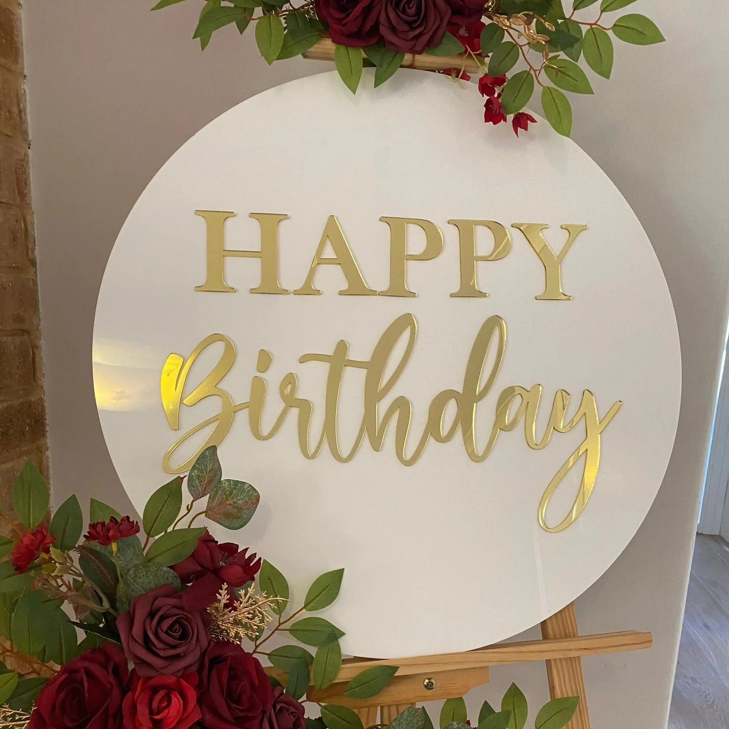 Double Layer Round Birthday Sign – Luxe Finish for Any Age Evermore Gifts & Favours