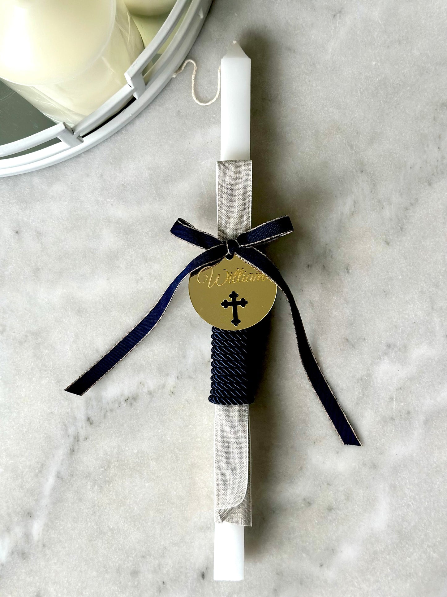 God Bless Candle Tags – Custom Tags for Religious Celebratio – 100mm