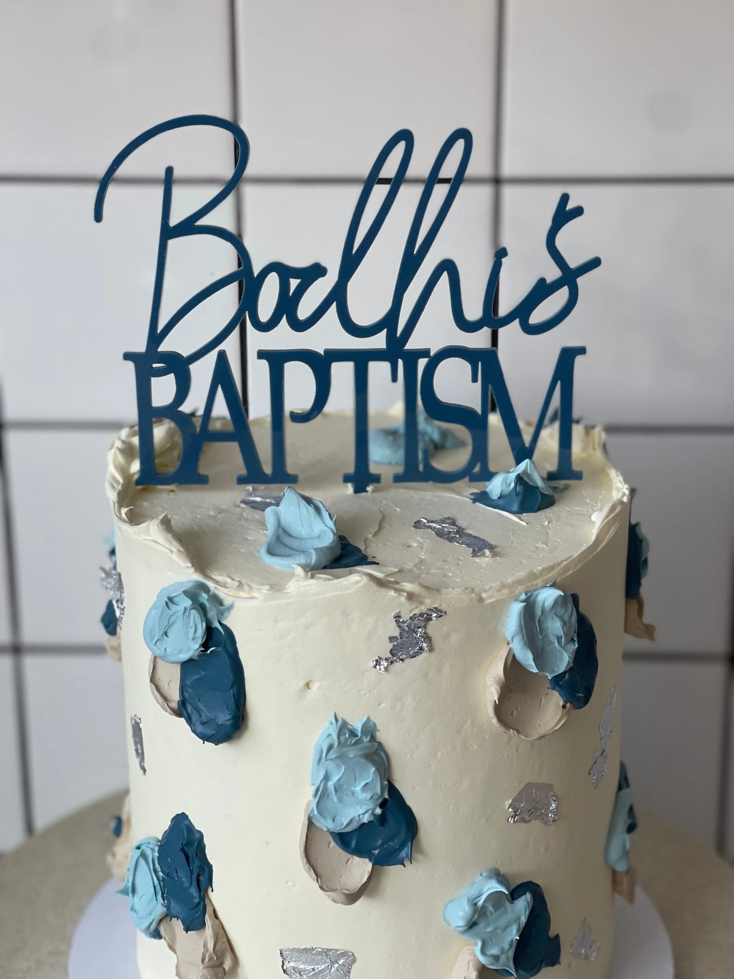 Personalised Baptism Cake Topper – Custom Acrylic or Timber Design Evermore Gifts & Favours