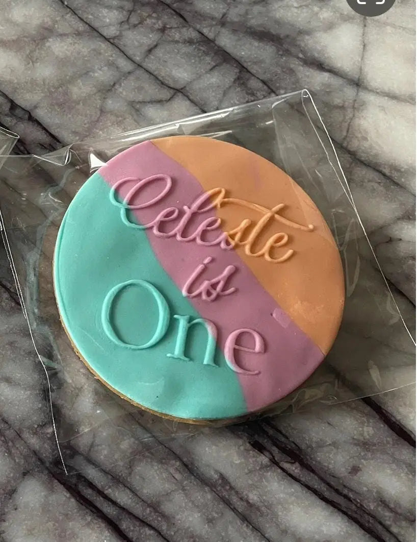 Birthday Cake Cookie Stamp – Laser Engraved Fondant Debosser for Party Baking Evermore Gifts & Favours