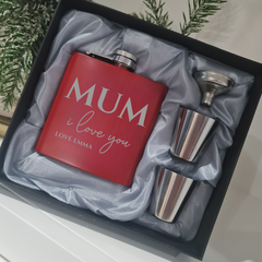 Engraved Flask Gift Set – Personalised Stainless Steel Design