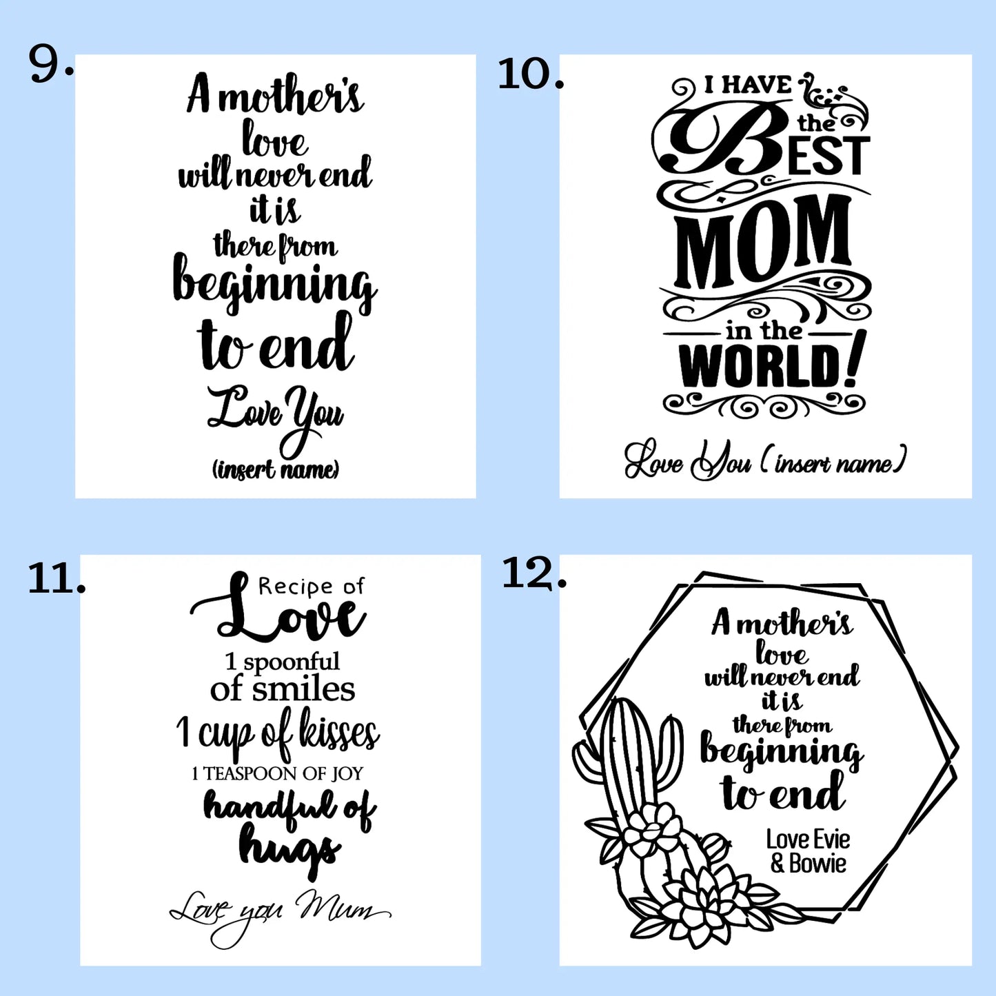 Custom Recipe Serving Board – Laser Engraved Family Keepsake Evermore Gifts & Favours