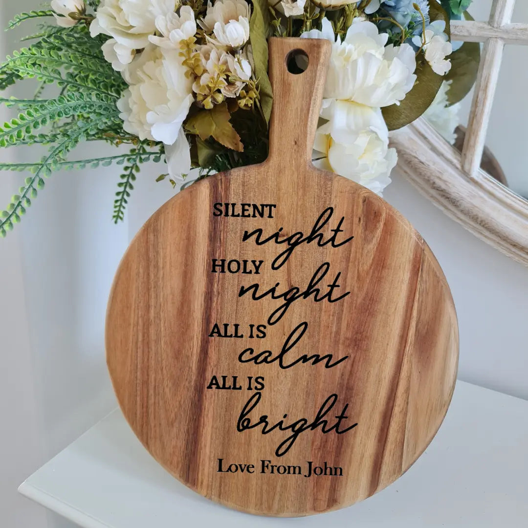 Christmas Etched Grazing Board – Personalised Holiday Gift Idea Evermore Gifts & Favours