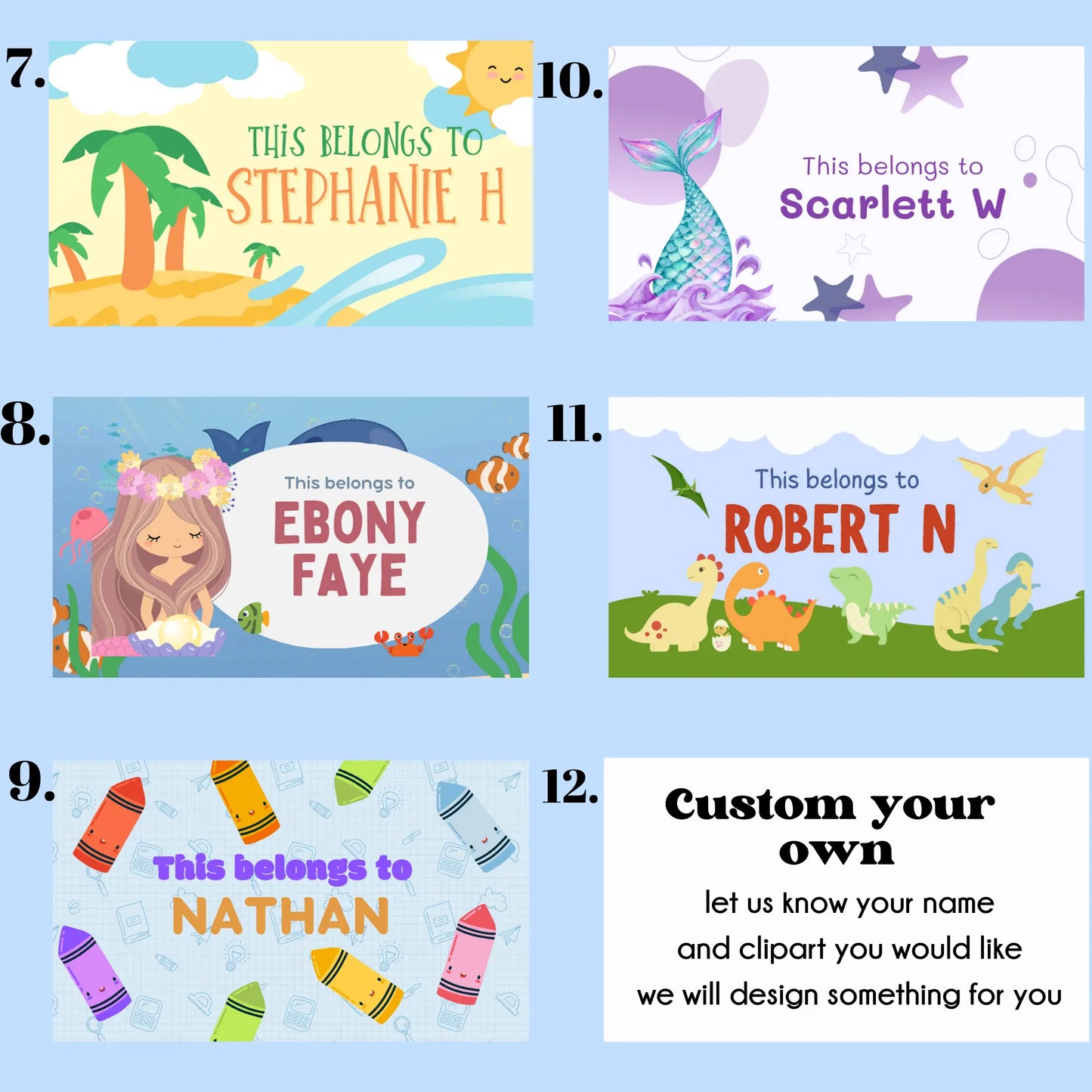 UV Printed Bag Tags – Fun & Bright Name Tags for Students Evermore Gifts & Favours