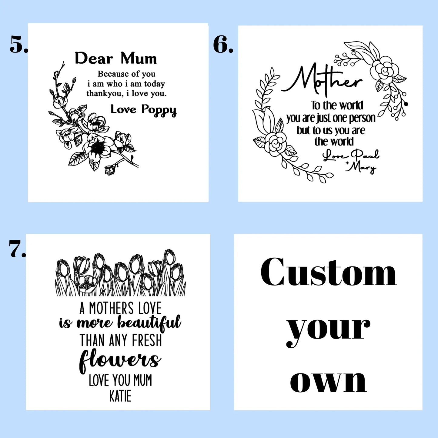 Personalised Mothers Day Plaque Evermore Gifts & Favours