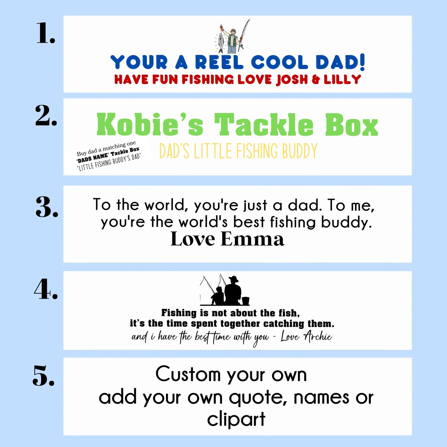 Custom Fishing Tackle Box – Great Gift for Fishermen of All Ages Evermore Gifts & Favours
