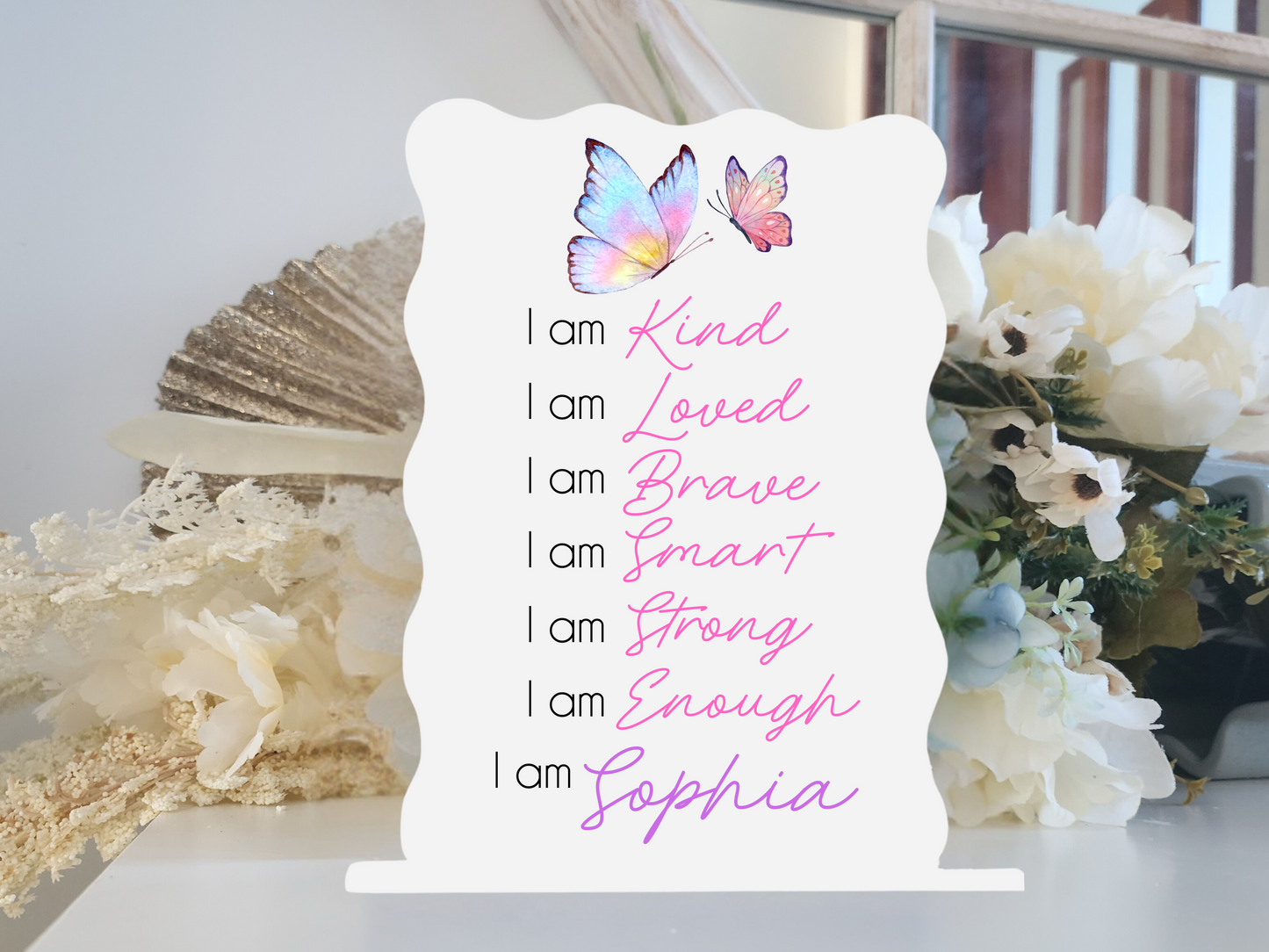 Kids Positive Affirmation Sign – Personalised Room Decoration