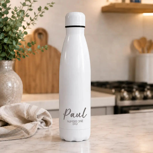 500ml Personalised Water Bottle Stainless Steel – Custom Engraved Gift Evermore Gifts & Favours