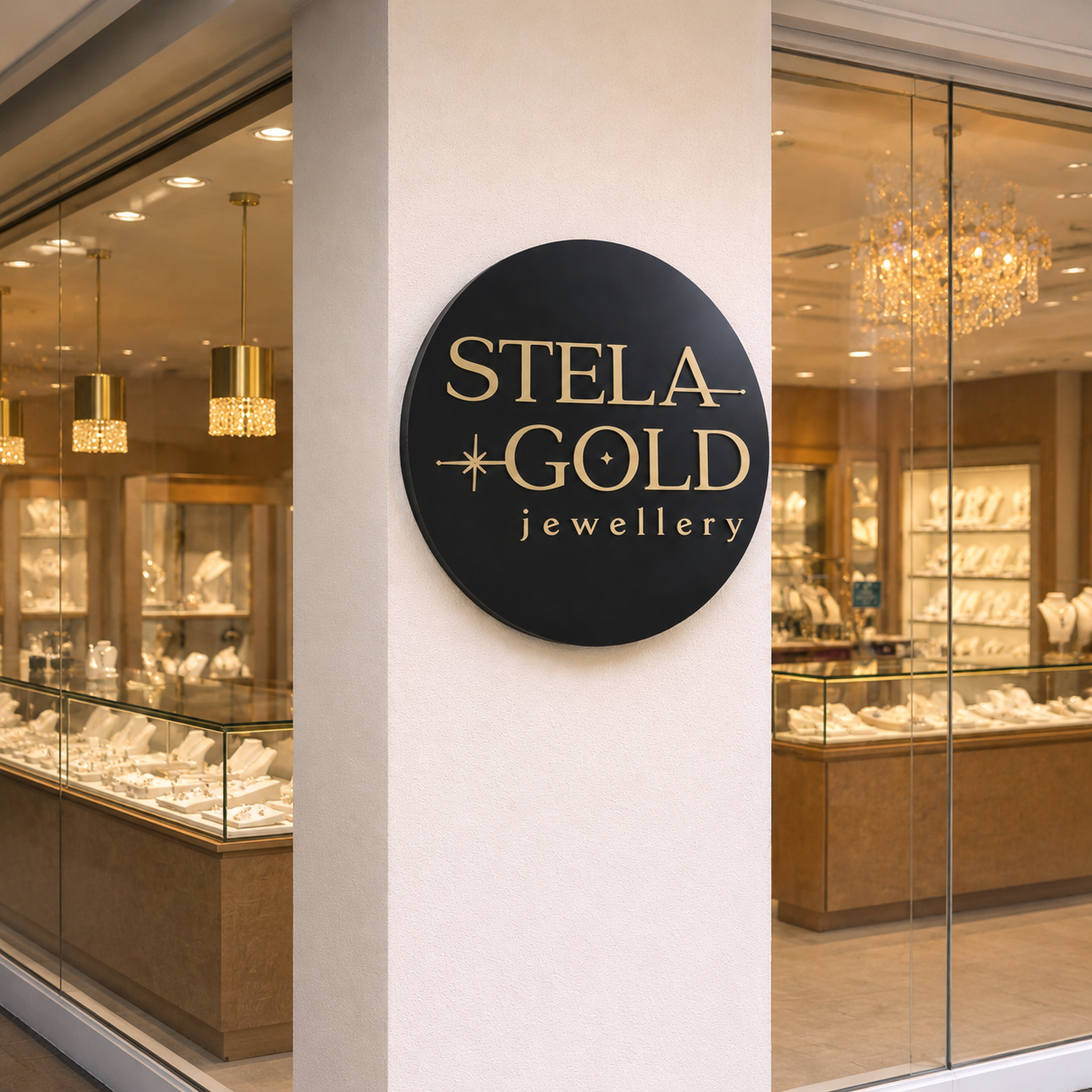 Round Acrylic Business Sign | Custom Logo Wall Display