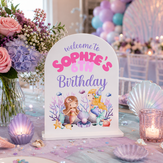 Sweet 6th Birthday Sign – Personalised Event Decor