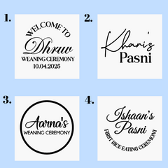 Weaning Ceremony Welcome Sign – Personalised Acrylic or Timber Sign for Baby’s First Food Celebration
