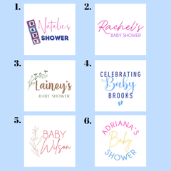 Baby Shower Drink Toppers – UV Printed Acrylic Glass Covers with Cute Designs
