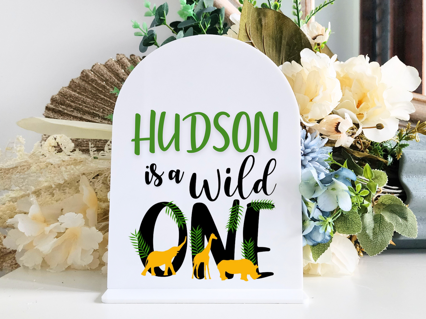 Printed Birthday Sign – Full Colour UV Print with Name & Age