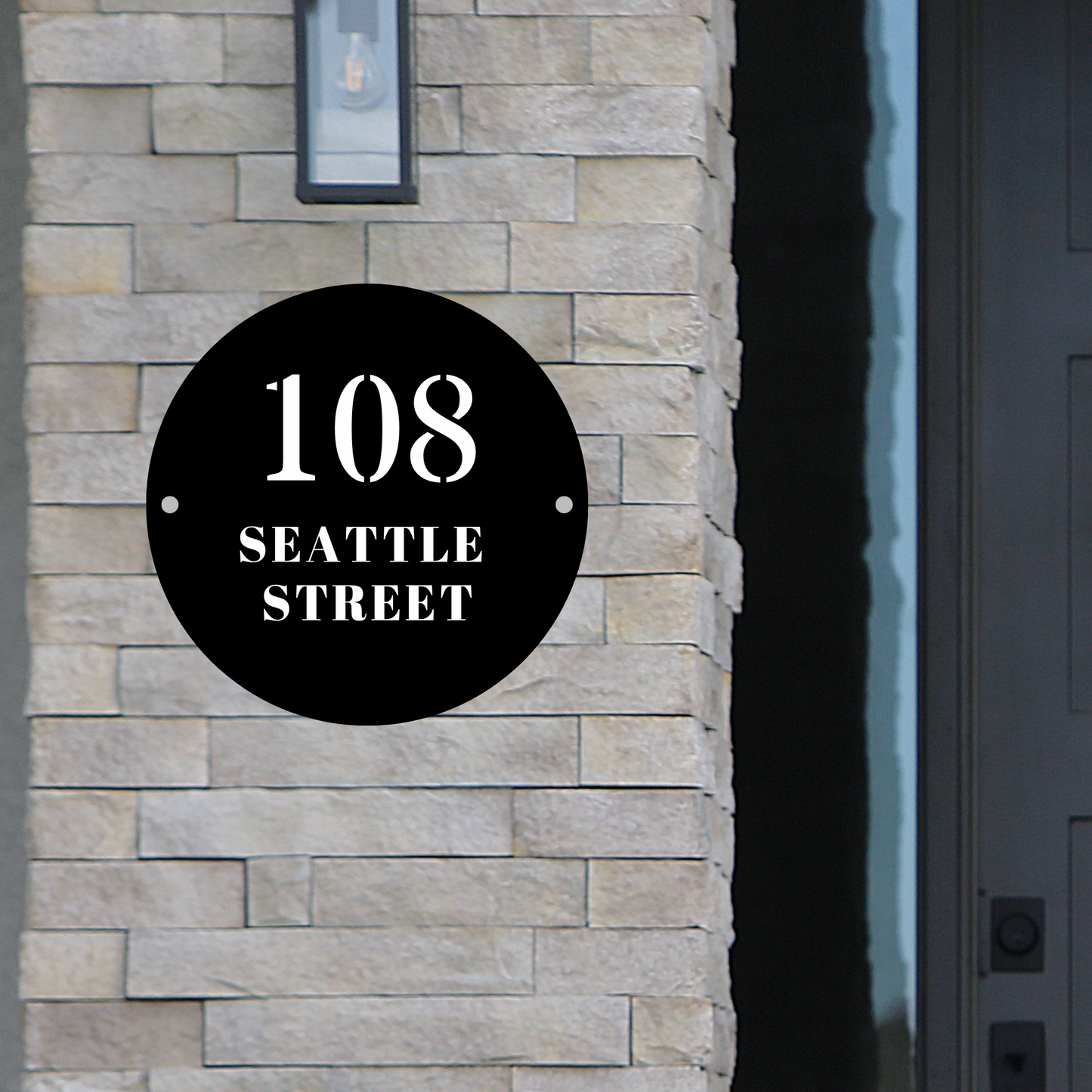 Custom Two Layer Acrylic House Sign – Personalised Outdoor Address Plaque