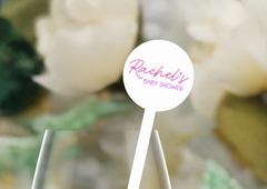 Baby Shower Drink Stirrers – UV Printed Acrylic Sticks with Cute Designs