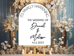 Custom Acrylic Wedding Welcome Sign – Multiple Colours & Fonts Available