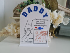 Custom Father’s Day Plaque – Desk or Wall Sign for Him