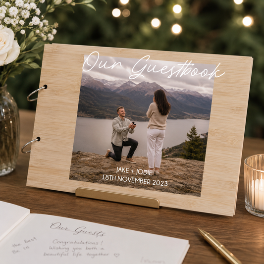 UV Printed Acrylic Guest Book – Elegant Keepsake for Weddings